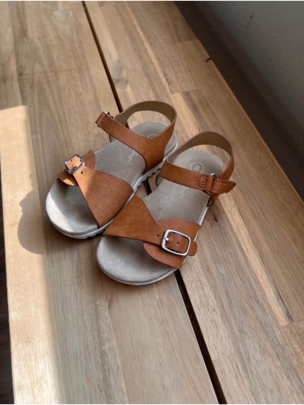 Cat & Jack Brown Adjustable Buckle Kids Sandals
